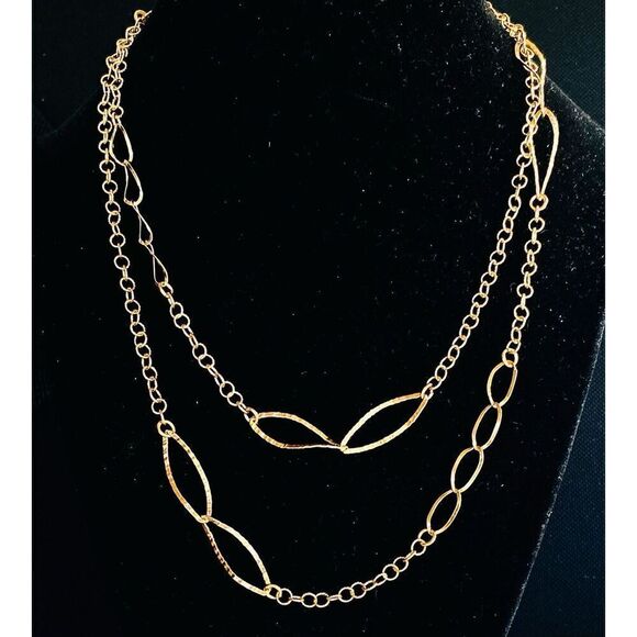 CS# Striking 35” 925 Gold Vermeil Necklace - Picture 6 of 7